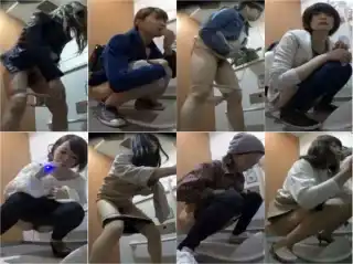 無修正　(斜め前方20名収録）和式放尿トイレ JAV トイレ盗撮