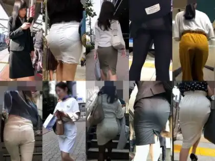 Gcolle Ass 7-9 OL秘蔵品18自慢の美脚で大股闊歩 Upskirt Public