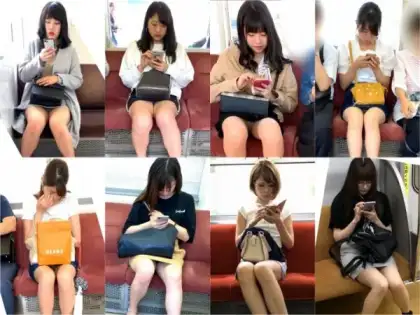 （顔出し期間限定版）電車対面パンチラ2019 盗撮