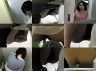 命がけ潜伏洗面所！ パンツの跡（ひも付き� Pooping Voyeur