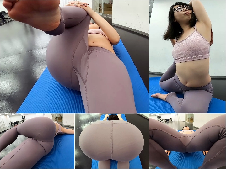 Japan Sexy Athletes Yogamania 【ヨガ動画】笑顔で楽しそうにヨガ Spy Camera