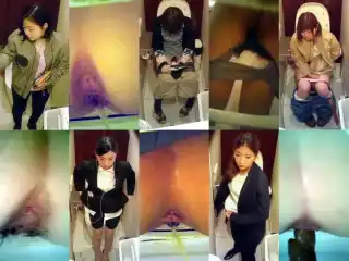 Pooping Voyeur Toilet 無修正　公衆トイレ2カメ盗撮 Spy Camera