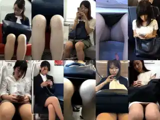 Spy Camera Upskirt Metro Girls コートと思いきやミニスカートでスリットか 4K Video