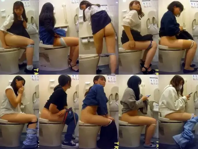 Spy Camera 蝶々のような彼女の性器を目前に息を飲 Hidden Cam Toilet