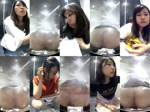 Spy Camera Toilet Voyeur【総勢7名】新・美人が多い駅トイレ 3段