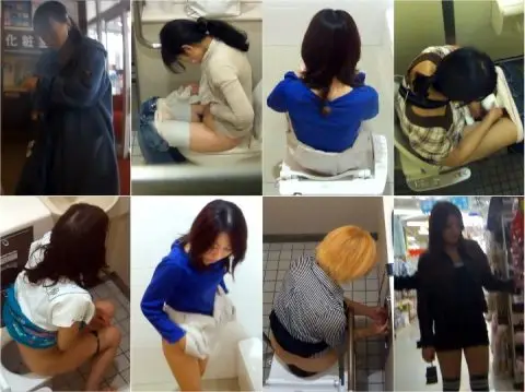 Toilet Spy Cam H-V.Japanese toilet style.No,124 Toilet Voyeur
