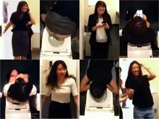 Spy Camera Japanese Voyeur 撮り下ろし　最近の雑居ビル洗面所　嘔吐美…