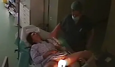 Real hidden camera in gynecological cabinet 14