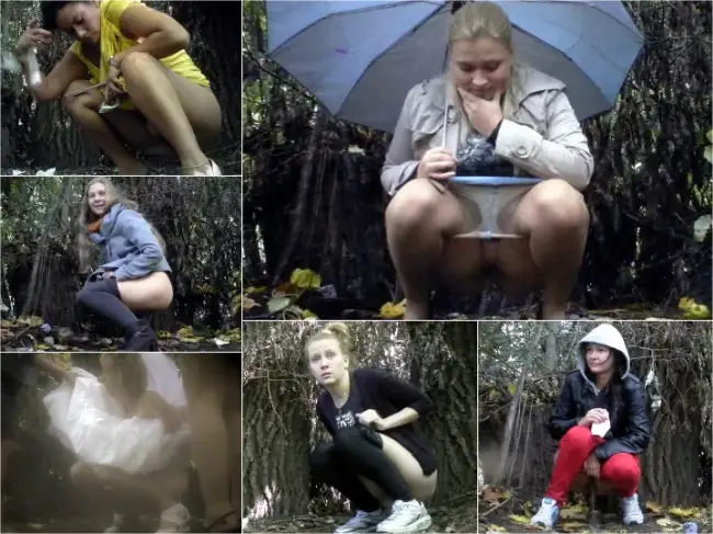 Girls Pissing in the Forest