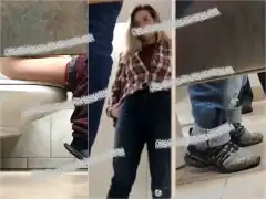 Understall Peeing and Pooping Public Toilet