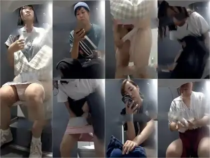 Public Restroom 海のトイレを前から撮ってみたら 3かわいい子美人ばかり