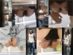 Multi lens squatting shot of young ladies 1