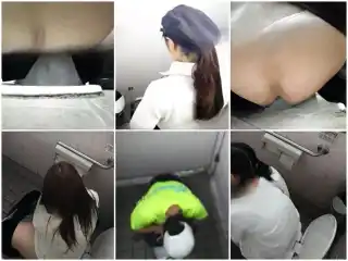 Hidden Camera 若い娘が駅公衆トイレ個室に入ったのを狙い撃ち