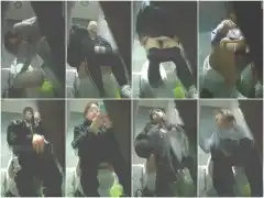 Korean university student girl almost fell down