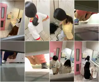 Peeping 女子トイレに隠れて、放課後に生徒たちがおしっこをしている様子をこっそり撮影。多くの生徒はオマ○コを拭かないんです。