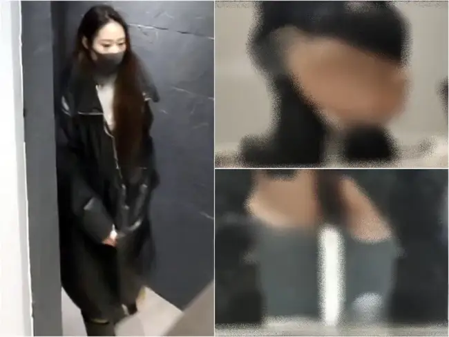 Actress using toilet in the roadside