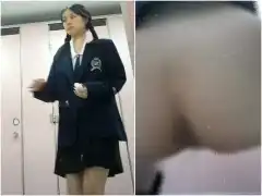 Loser in a high school girls restroom