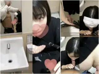 無 激カワ顔射フェラ 多目的トイレp活