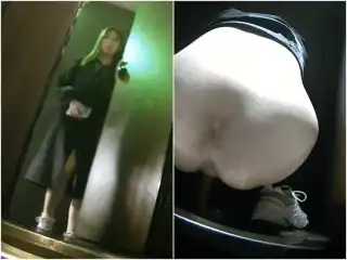 Girls on the Toilet 【トイレショット】バーの女の子がトイレットペーパーが破れるほど激しく肛門をこすりながら排便している。