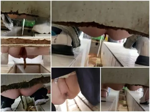 Girls on the Toilet 乾いたトイレをこっそり撮影しながら女性が拍手 – 画面いっぱいの排泄物、下痢エピソード32。