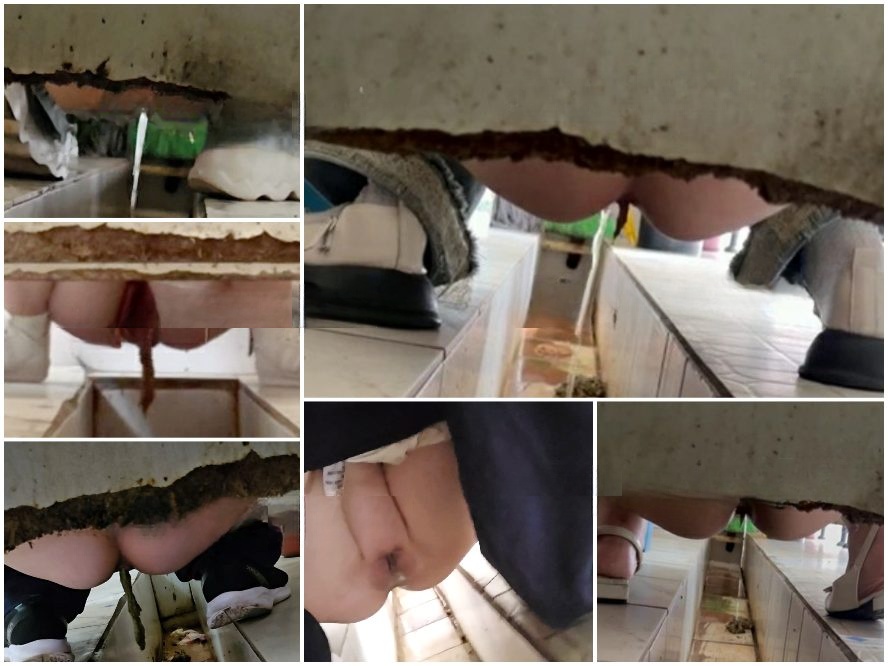 Girls on the Toilet 乾いたトイレをこっそり撮影しながら女性が拍手 – 画面いっぱいの排泄物、下痢エピソード32。