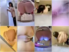 Hairless White Tiger Tender Pussy Girl Pees and Has Diarrhea