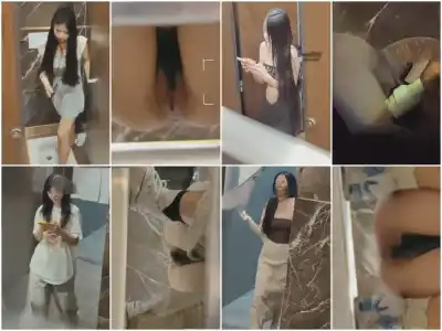 Public Restroom 新たに流出した高品質の手持ちカメラによる盗撮写真❤️ ホテルのロビーにある女性用トイレで用を足している数人の可愛…