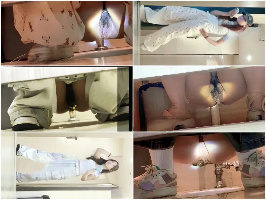 Sneak Peeks at Several Office Ladies Urinating