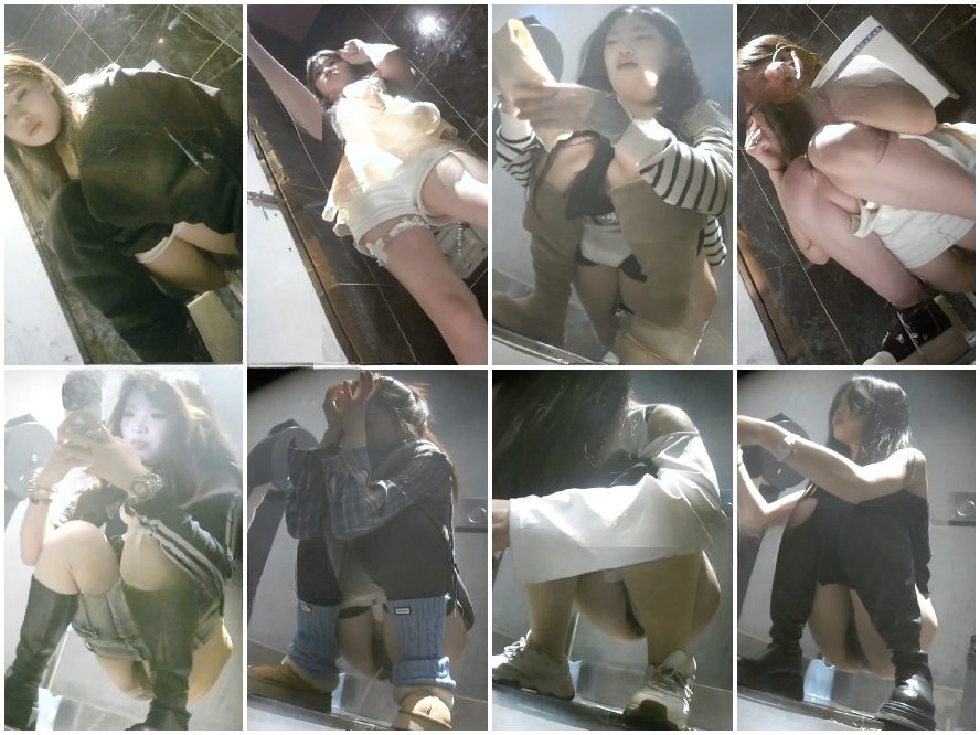 Public Restroom オンライン限定プレ​ミア：【パノラマバートイレショット】黒ストッキングとハイヒールを履いた様々な美女が登場。14