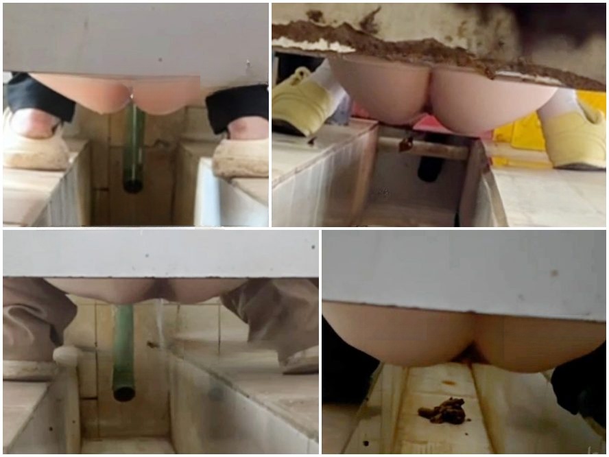 Girls on the Toilet [過激／トイレ盗撮] 女性POV：和式ボットン便所の隠しカメラ – 画面いっぱいの糞便と下痢 (Vol….