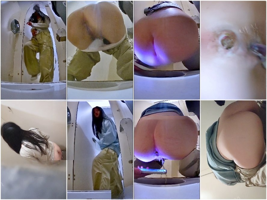 Girls on the Toilet 【最高級トイレショット】絶妙な無毛蝶形軟膣美人ダンサーの排便と排尿