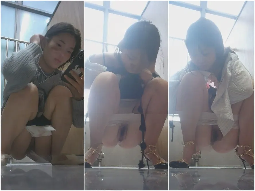 Girls on the Toilet 4月に新しいシリーズがリークされました❤️ マスターフォトグラファーが高級オフィスビルに忍び込み、ストッ…