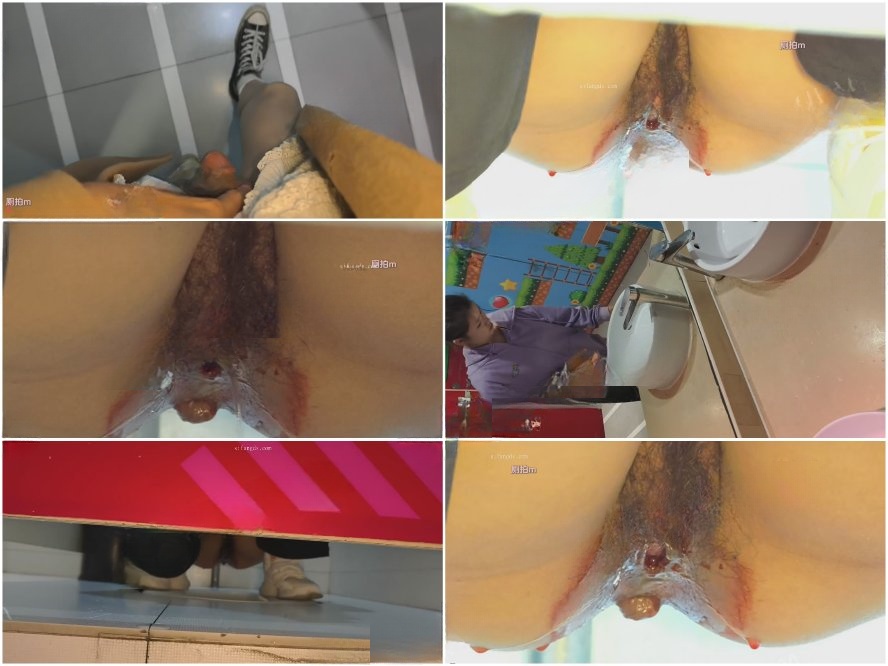 Nude Ass 変態トイレ覗きマスター❤️ 女性の服を着た男がスーパーマリオをテーマにしたカメラを持って女性用トイレに忍び込み、女性が排尿する…