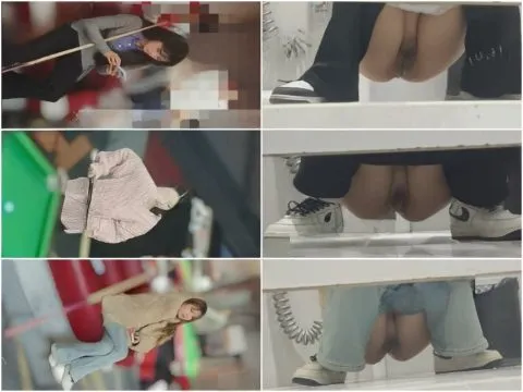 Nude Ass トイレカメラマスターの世界❤️ ビリヤード場の女子トイレをハンディカメラで覗き見。ビリヤードをしながらおしっこをする美しい女の…