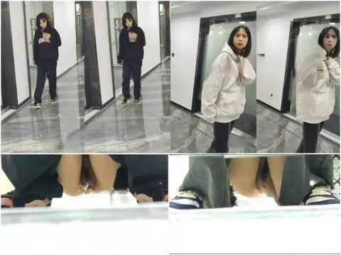 Girls on the Toilet オフィスビルの女子トイレで撮影された、美しい新人インターン2人の自然なショット❤️ 美しく、柔らかな胸