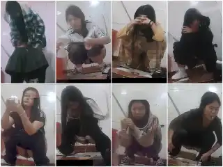 Girls on the Toilet キャンパス全体に漂う「カップリング」の予感：制服にニーハイソックス姿の、あどけない後輩女子！