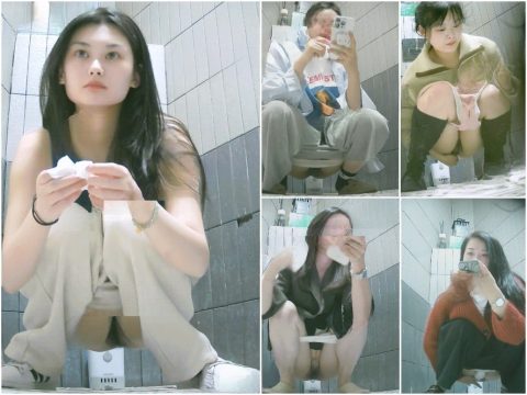 Girls on the Toilet オフィスの女性用トイレを捉えた、新たに流出した高画質の隠し撮り映像。正面と背面の2アングルを収録 ❤️ …
