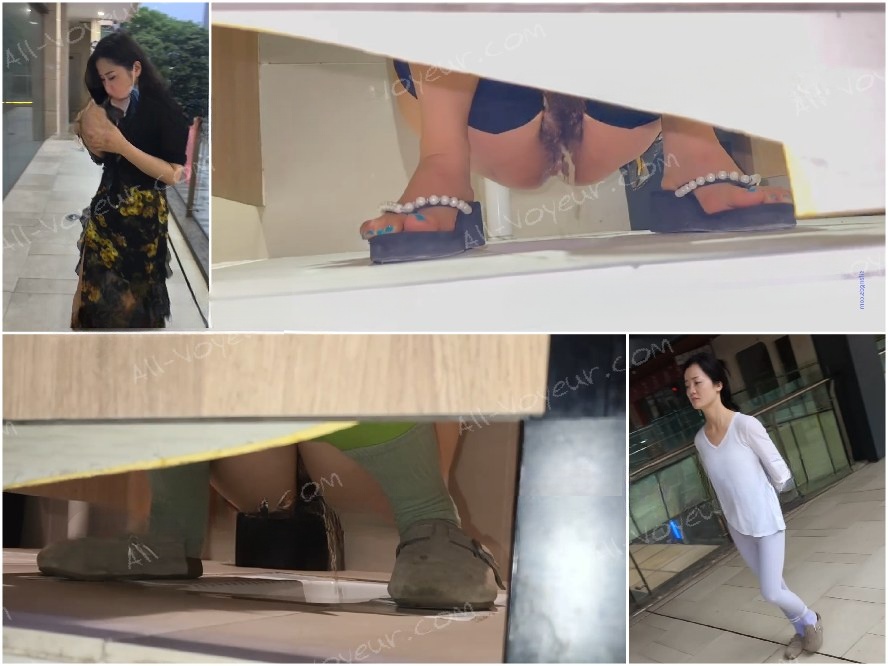 Girls on the Toilet モールで美しい女性2人が、毛深い小柄な黒人男性に尾行され、こっそり写真を撮られた❤️