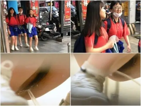 digicamcontrol [バスルーム作品] TWTP [老米シリーズ] 制服を着た3人の美しい女子高生、赤は本当にお祭り気分です 4V